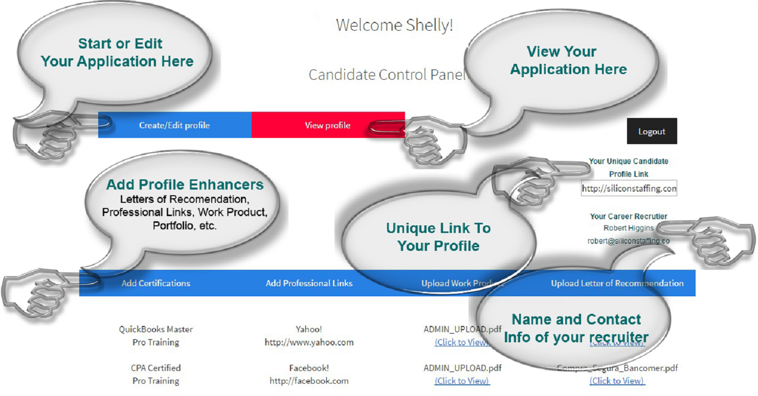 Learning how to setup your Silicon Staffing Candidate Profile